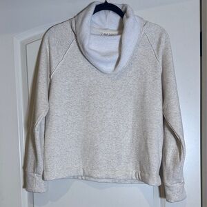 GAP Women's Cowl Neck Sweatshirt in Light Gray